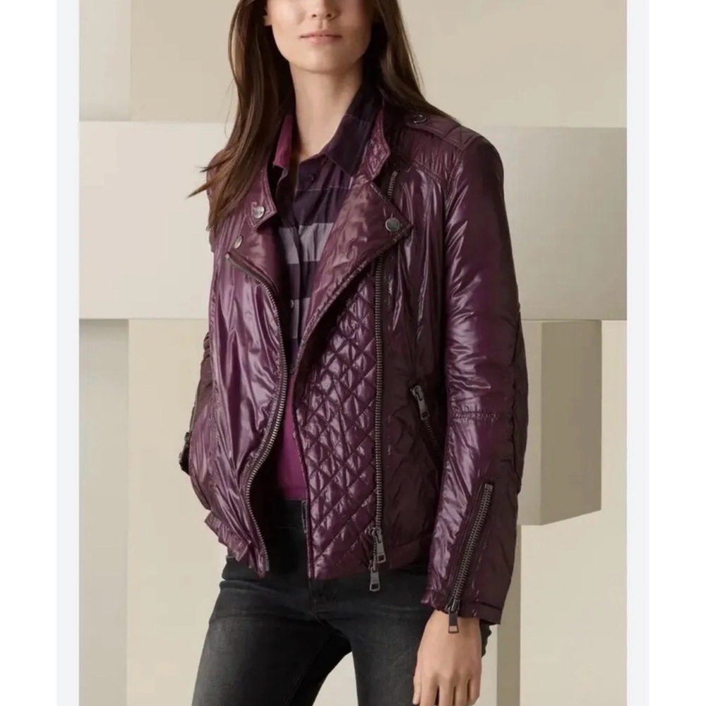 Burberry Purple Biker Jacket - Picture 3 of 8